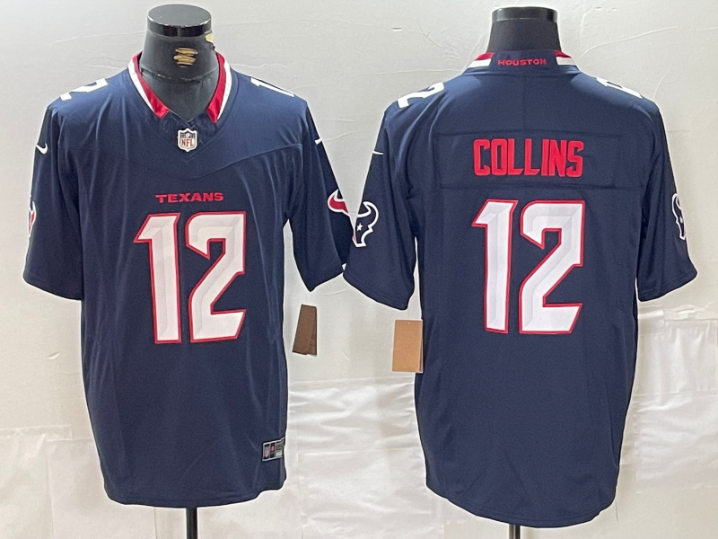 Men's Houston Texans Nico Collins #12 Navy Jersey